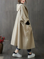 Portia Women's Longline Waterproof Trench Coat | Classic Tailored Hooded Trench Coat for Women | Chic Everyday Smart Casual