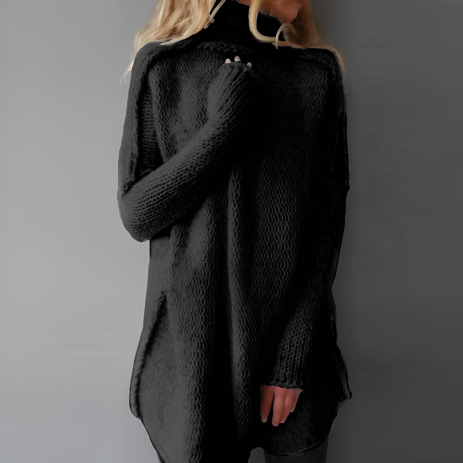 Winifred Women's Oversized Chunky Knit Turtleneck Sweater | Warm Wool Blend Slouchy Roll Neck Jumper for Women