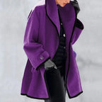 Jacky Women's Longline Wool Blend Coat | Classic Tailored Maxi Wool Coat for Women | Elegant Smart Casual Winter Outerwear