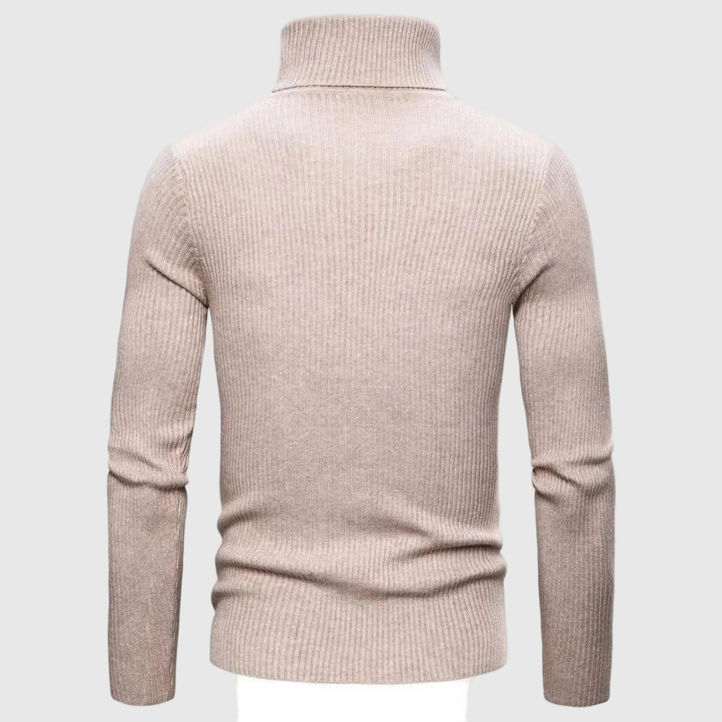 Luciano Men's Merino Wool Turtleneck Sweater | Elegant Comfortable Roll Neck Jumper for Men | Classic Regular Fit Smart Casual