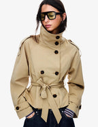 Éliane Women's Classic Lightweight Autumn Trench Coat | Mid-Length Everyday Outerwear for Women