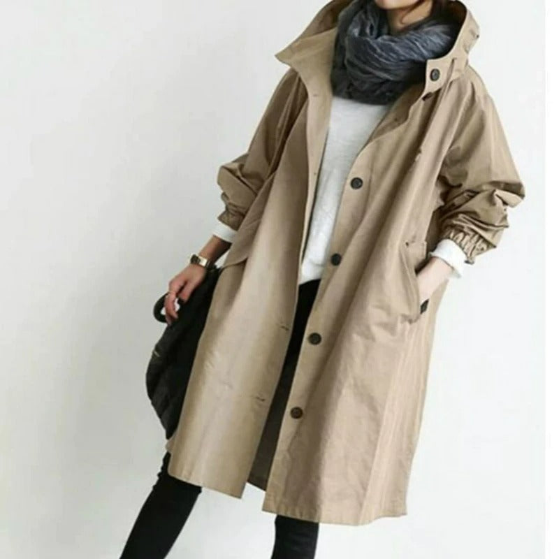 Siena Women's Elegant Trench Coat | Classic Belted Longline Trench Coat for Women | Timeless Smart Casual Luxury Outerwear