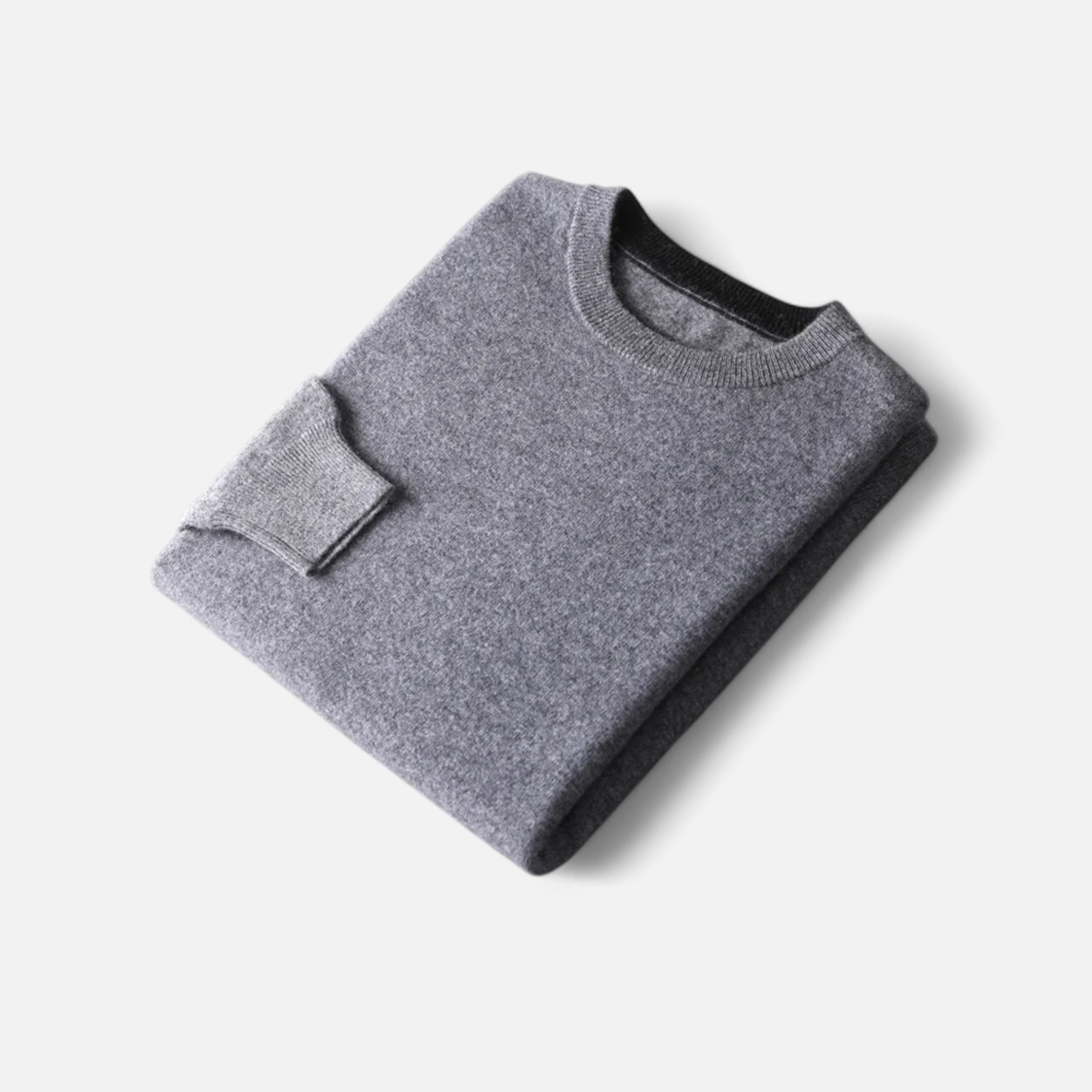 Wise Men's Loose-Fit Cashmere Wool Blend Round Neck Jumper | Relaxed Luxury Knit Jumper for Men | Smart Casual Everyday Winter Knitwear