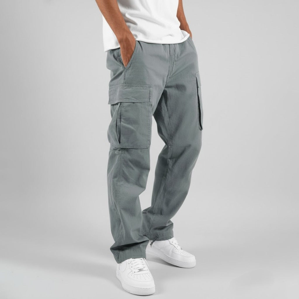 Benjamin Men's Relaxed Fit Cargo Trousers | Streetwear Side Pocket Pants for Men