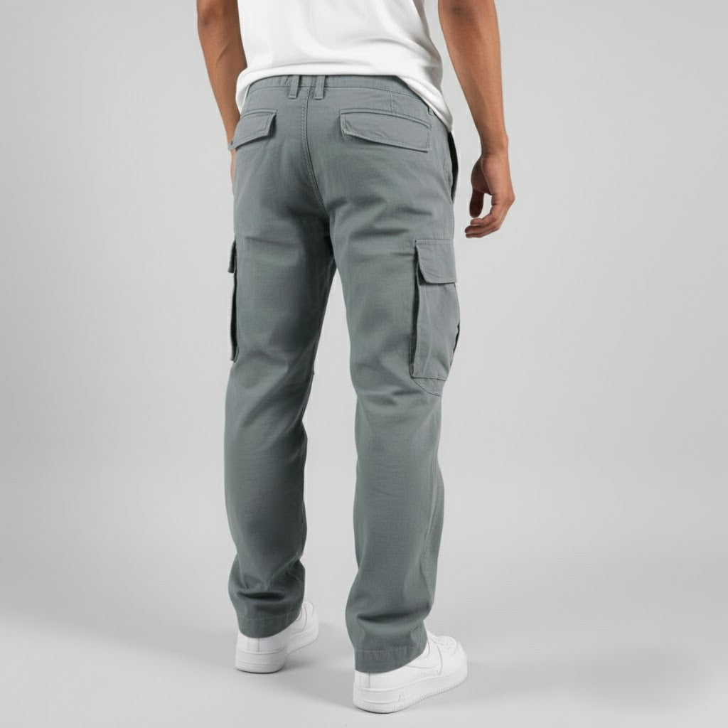 Benjamin Men's Relaxed Fit Cargo Trousers | Streetwear Side Pocket Pants for Men