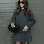 Amelie Women's Matching Knit Sweater & Mini Skirt Set | Cotton Knit Co-Ord Set for Women | Casual Everyday Two-Piece Knitwear
