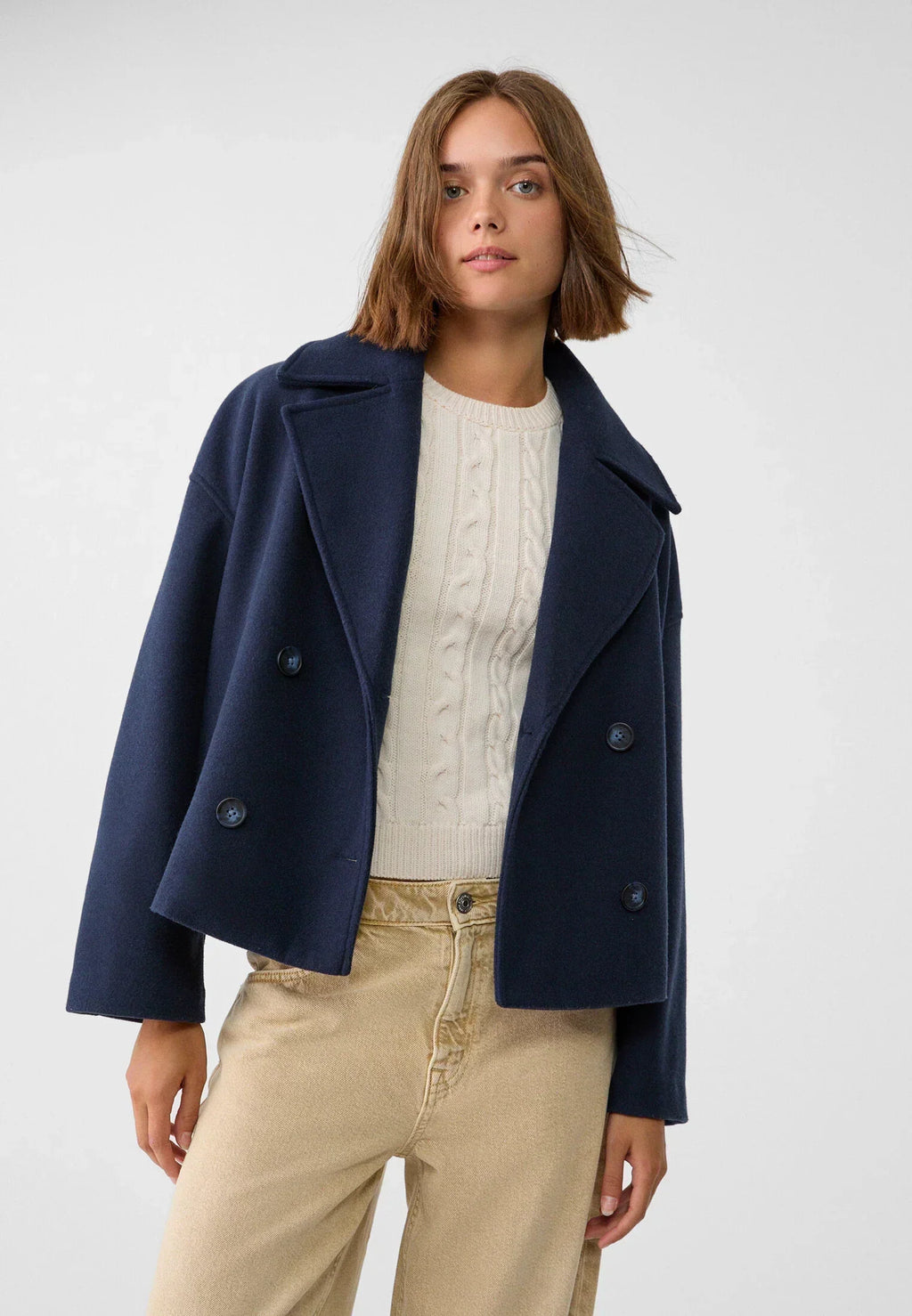 Sophie Women's Elegant Short Tailored Coat | Classic Cropped Everyday Coat for Women