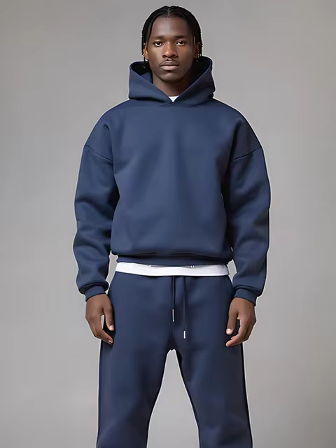 Devano Men's Hoodie Tracksuit Set | Oversized Fleece Hoodie & Jogger | Casual Streetwear Loungewear