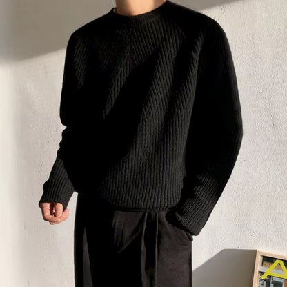 Grant Men's Relaxed Cotton Crew Neck Sweater | Casual Everyday Knit Jumper for Men