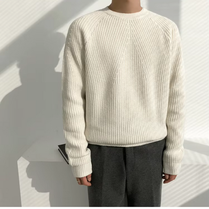 Grant Men's Relaxed Cotton Crew Neck Sweater | Casual Everyday Knit Jumper for Men