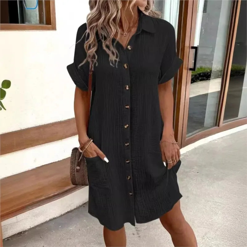 Carlijn Women's Collared Summer Dress | Casual Holiday Sundress | Everyday & Vacation Wear