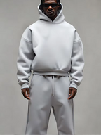 Devano Men's Hoodie Tracksuit Set | Oversized Fleece Hoodie & Jogger | Casual Streetwear Loungewear