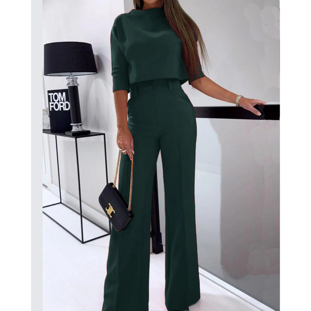 Isabela Women's Wide Leg Trouser Co-Ord Set | Tailored Two Piece | Smart Occasion & Going Out