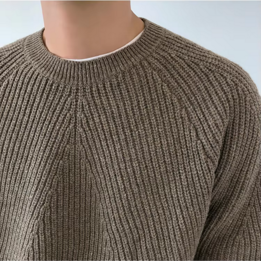Grant Men's Relaxed Cotton Crew Neck Sweater | Casual Everyday Knit Jumper for Men