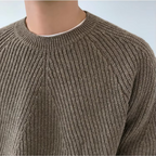 Grant Men's Relaxed Cotton Crew Neck Sweater | Casual Everyday Knit Jumper for Men