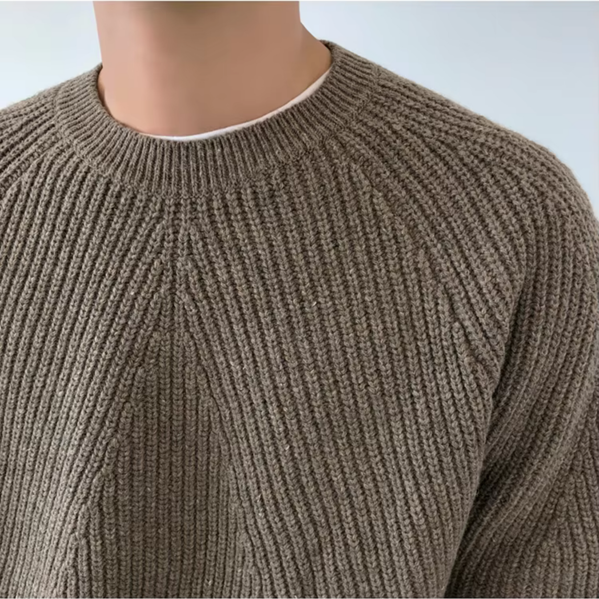 Grant Men's Relaxed Cotton Crew Neck Sweater | Casual Everyday Knit Jumper for Men