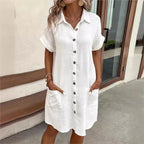Carlijn Women's Collared Summer Dress | Casual Holiday Sundress | Everyday & Vacation Wear