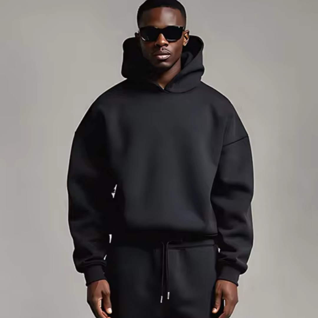 Devano Men's Hoodie Tracksuit Set | Oversized Fleece Hoodie & Jogger | Casual Streetwear Loungewear