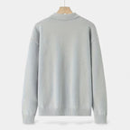Men’s Loose-Fit Button-Up Polo Sweater