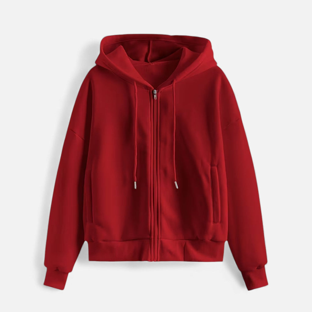 Women’s Zip-Up Knit Hoodie for Autumn/Winter