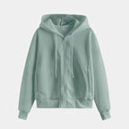 Women’s Zip-Up Knit Hoodie for Autumn/Winter