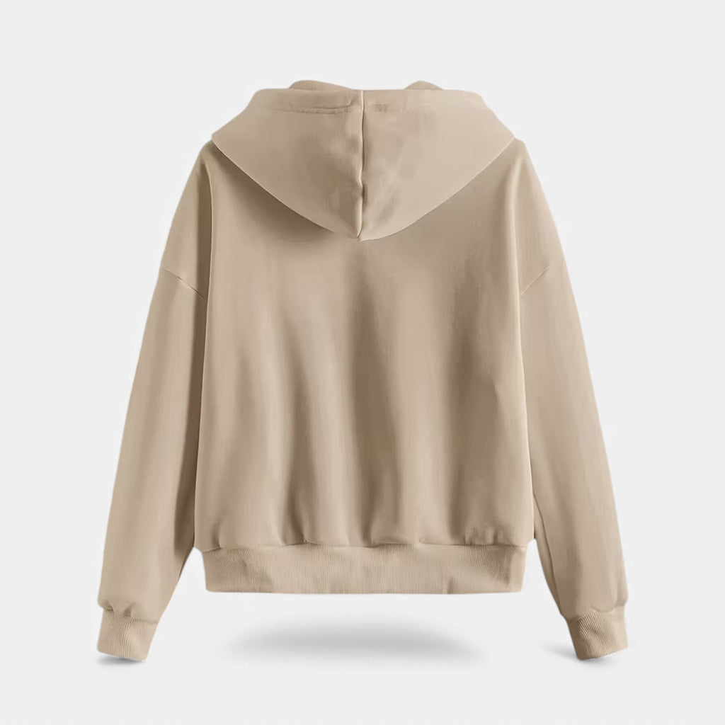 Women’s Zip-Up Knit Hoodie for Autumn/Winter