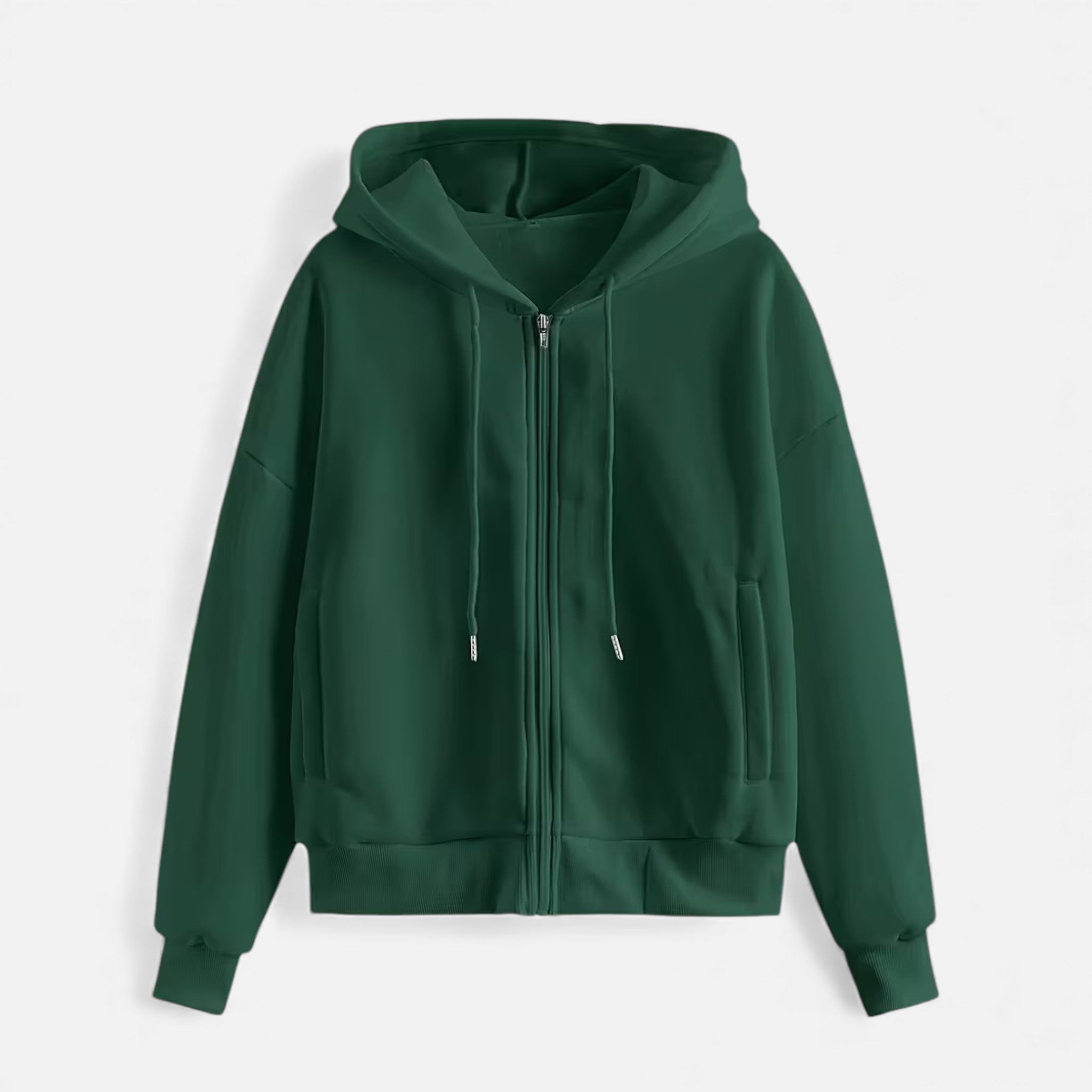 Women’s Zip-Up Knit Hoodie for Autumn/Winter