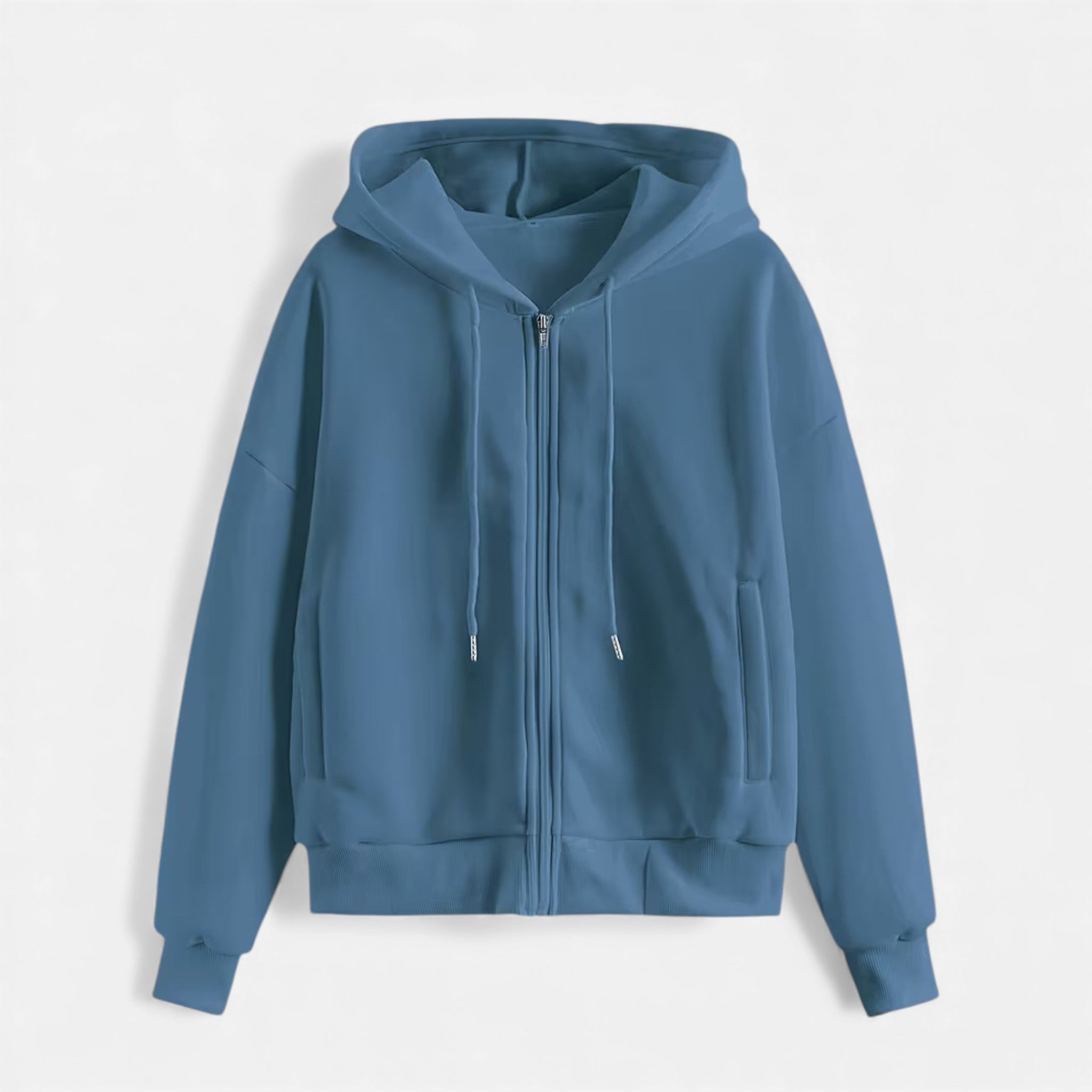 Women’s Zip-Up Knit Hoodie for Autumn/Winter