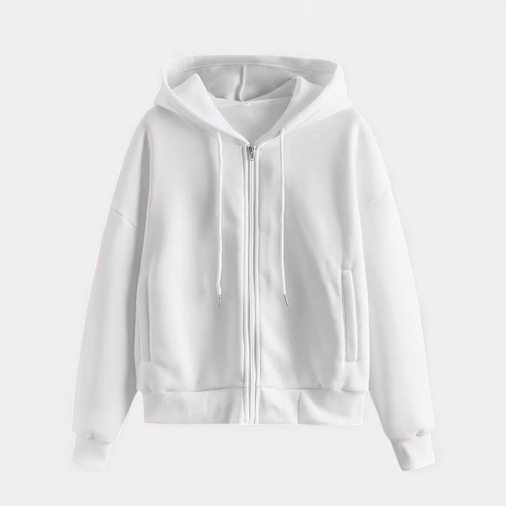 Women’s Zip-Up Knit Hoodie for Autumn/Winter