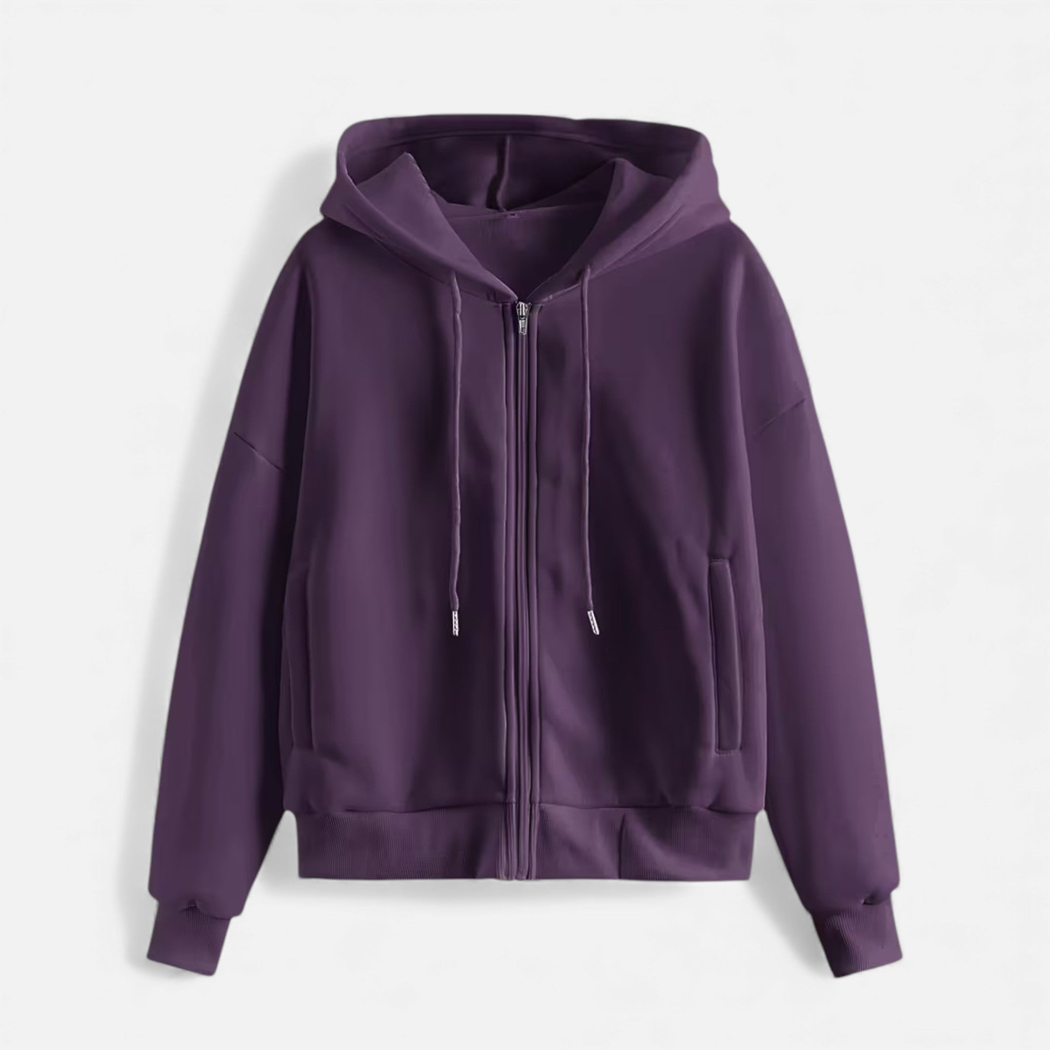 Women’s Zip-Up Knit Hoodie for Autumn/Winter
