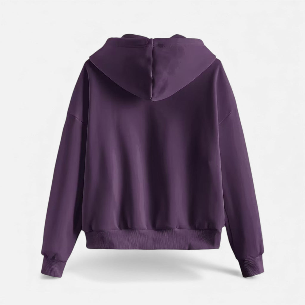 Women’s Zip-Up Knit Hoodie for Autumn/Winter