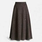 Women’s Elegant Tweed Skirt with Pockets