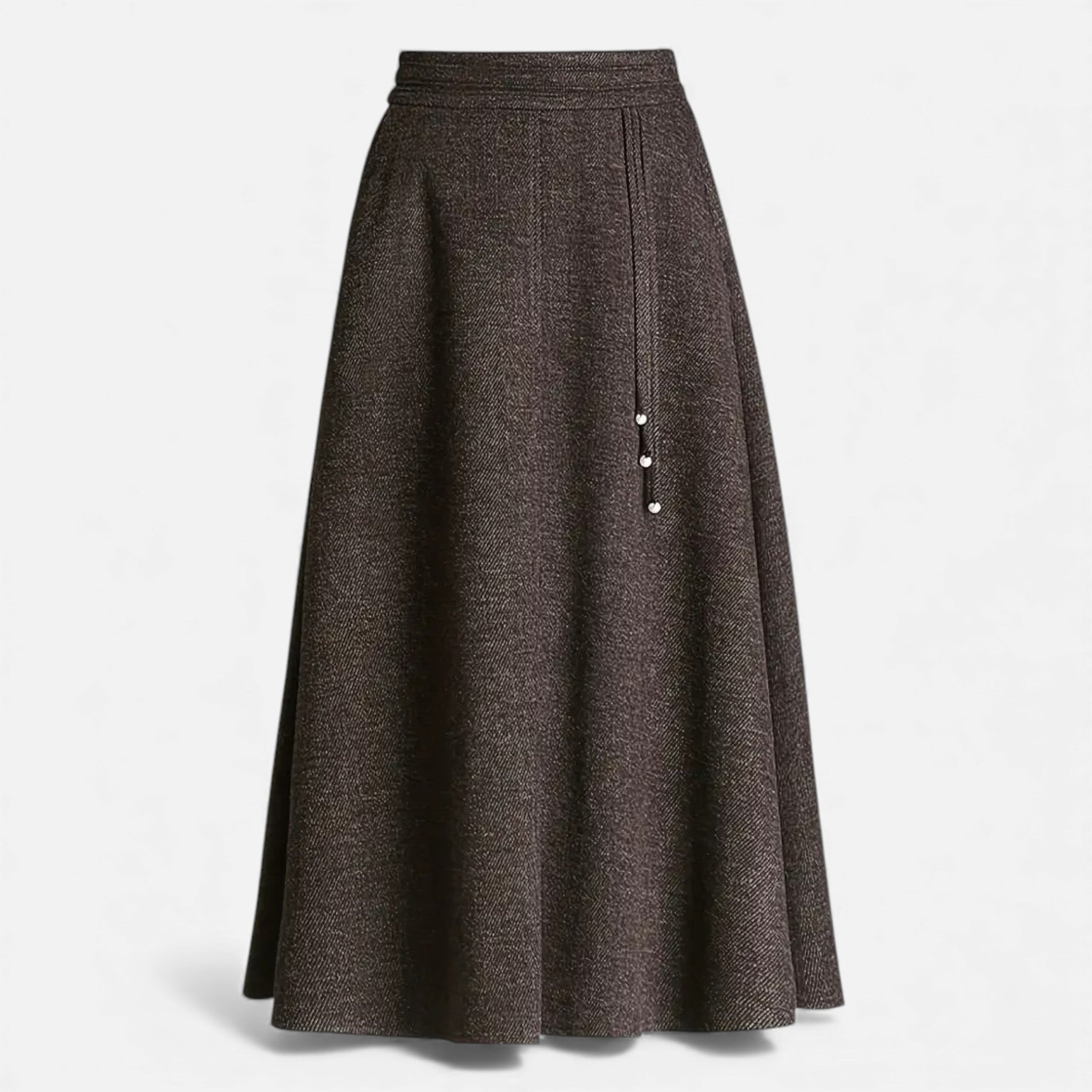 Women’s Elegant Tweed Skirt with Pockets