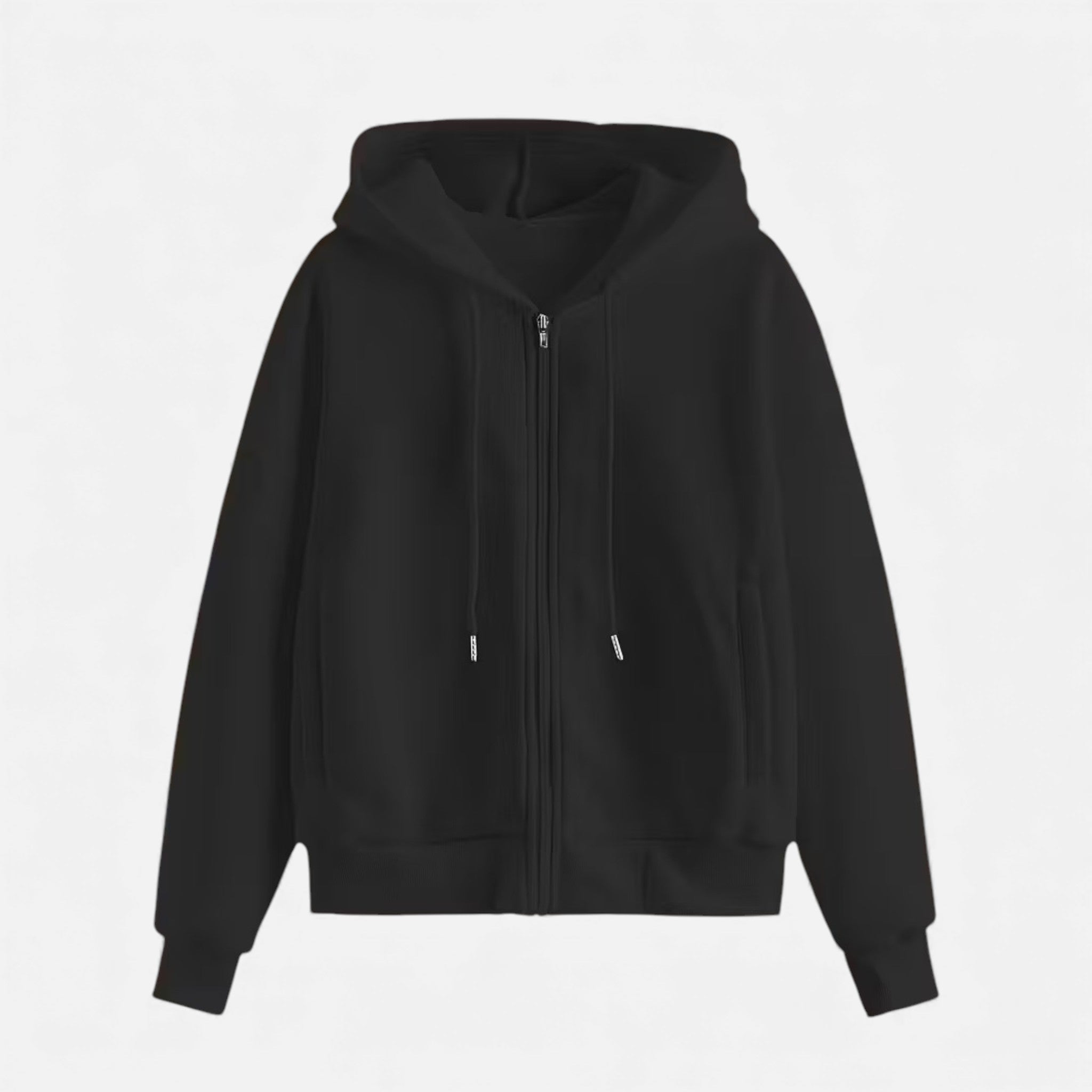 Women’s Zip-Up Knit Hoodie for Autumn/Winter