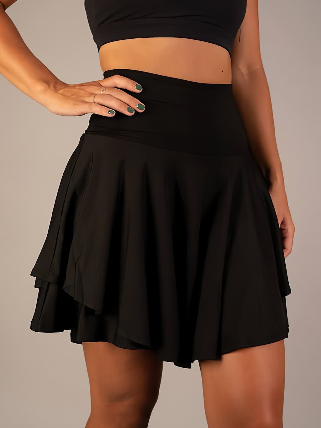Yinthe Women's Layered Sports Skirt | Built-In Shorts Skort | Tennis & Gym Athleisure Wear