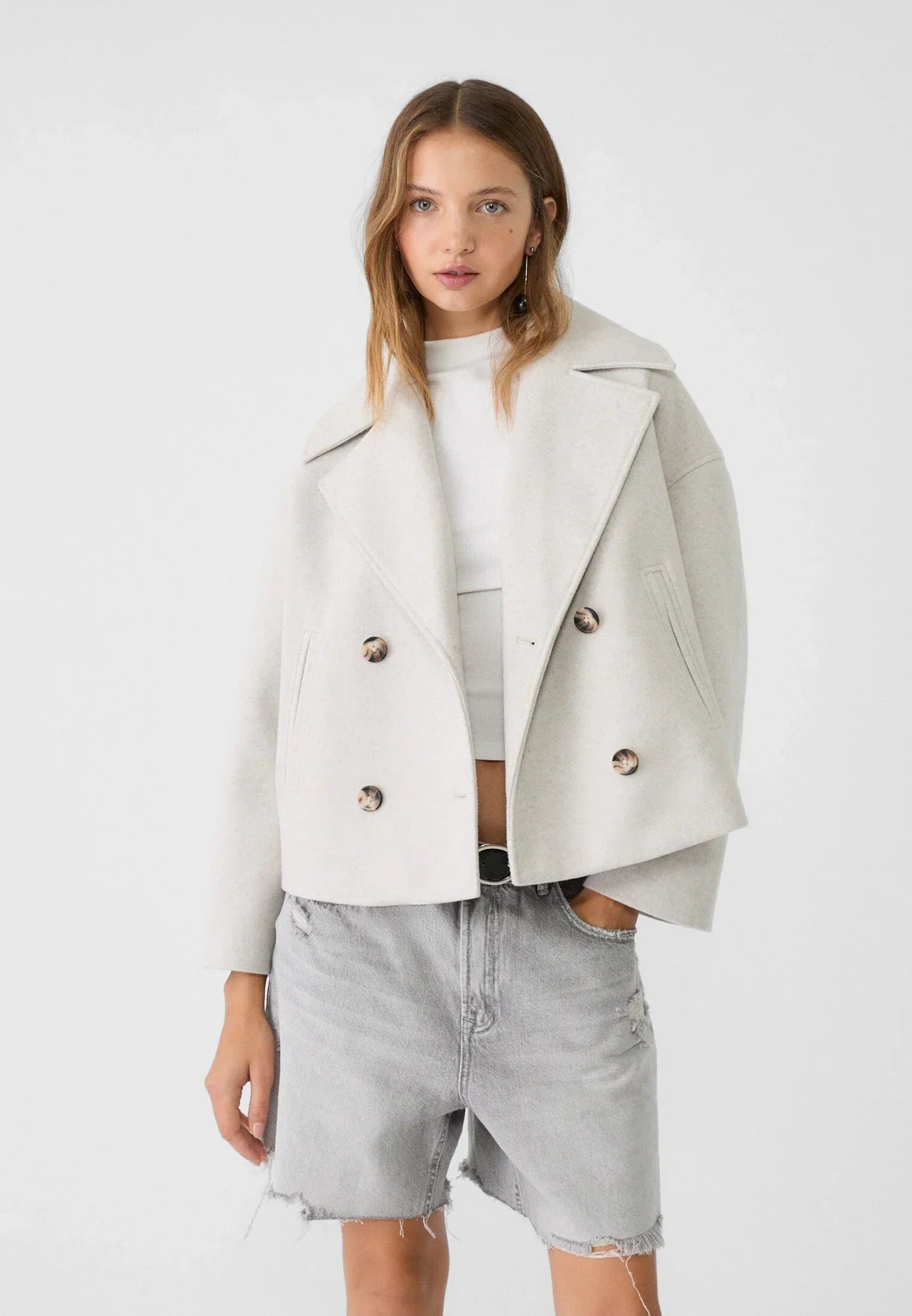 Sophie Women's Elegant Short Tailored Coat | Classic Cropped Everyday Coat for Women