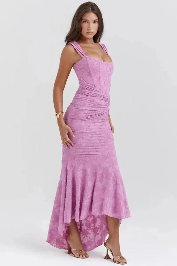 Arabella Women's Lace Corset Mermaid Maxi Dress | Going Out Occasion Dress | Evening & Smart Casual