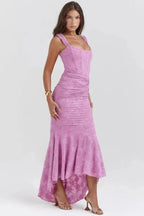 Arabella Women's Lace Corset Mermaid Maxi Dress | Going Out Occasion Dress | Evening & Smart Casual