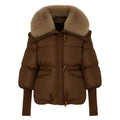 Juniper Women's Brown Puffer Jacket | Warm Lightweight Padded Jacket for Women | Casual Everyday Winter Outerwear