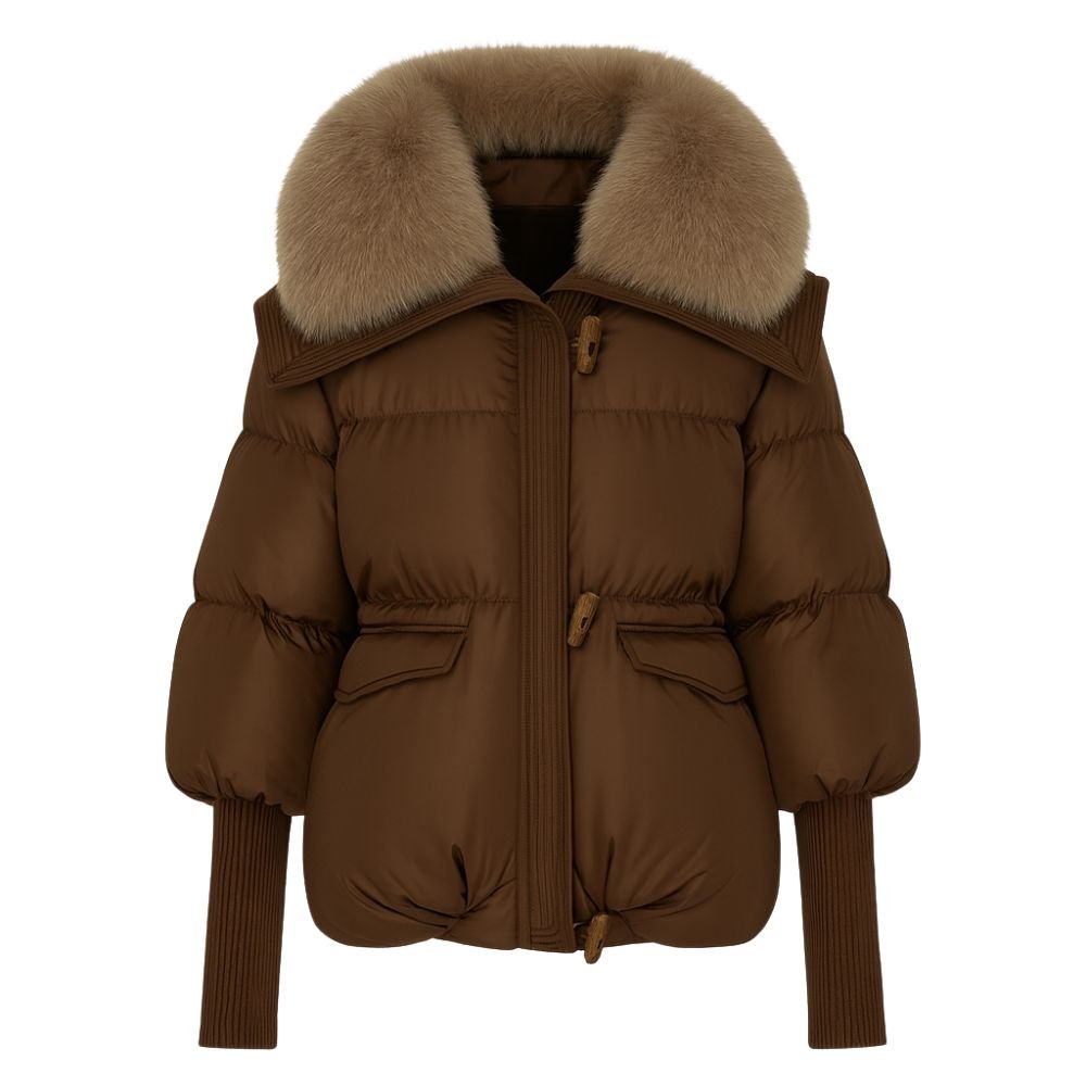 Juniper Women's Brown Puffer Jacket | Warm Lightweight Padded Jacket for Women | Casual Everyday Winter Outerwear