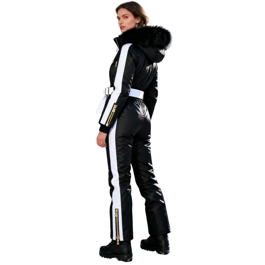 Dolly Women's One-Piece Ski Suit | Waterproof Insulated Snow Suit for Women | Retro Ski Jumpsuit for the Slopes
