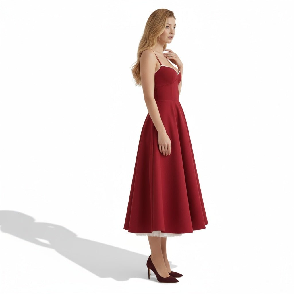 Ayet Women's Satin Bodycon Midi Dress | Fitted Silhouette | Evening, Wedding Guest & Smart Casual