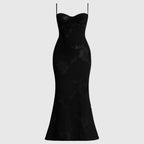 Aphaea Women's Floral Jacquard Mermaid Maxi Dress | Backless Occasion Gown | Evening & Smart Casual