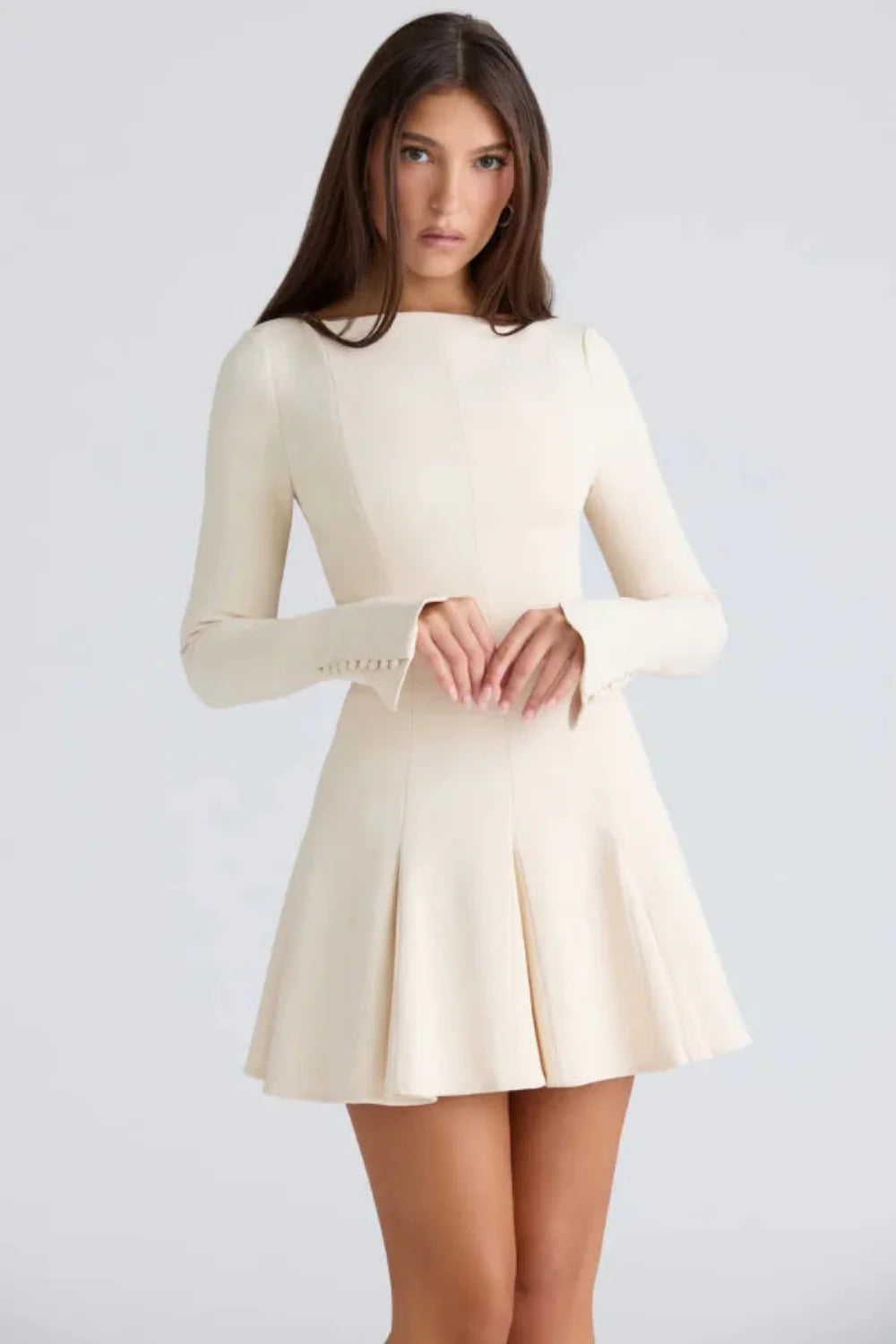 Chessie Women's White Midi Dress | Elegant Everyday White Casual Midi Dress for Women | Minimalist Summer & Smart Casual Style
