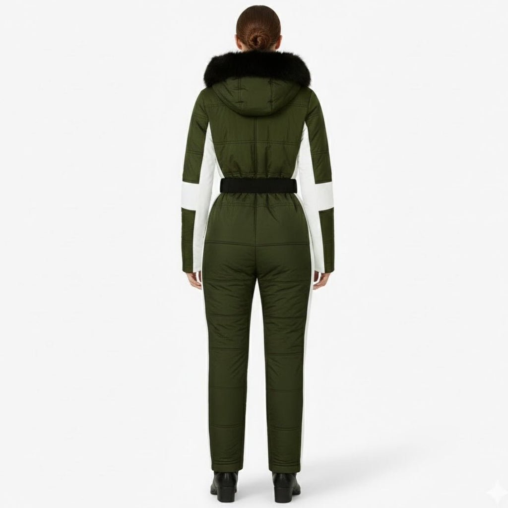 Dolly Women's One-Piece Ski Suit | Waterproof Insulated Snow Suit for Women | Retro Ski Jumpsuit for the Slopes