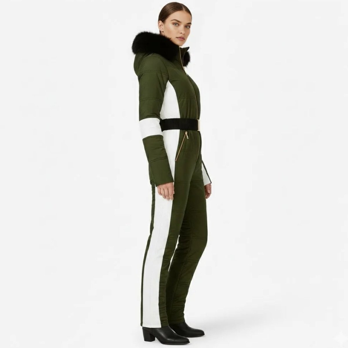 Dolly Women's One-Piece Ski Suit | Waterproof Insulated Snow Suit for Women | Retro Ski Jumpsuit for the Slopes