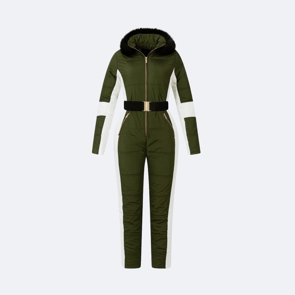 Dolly Women's One-Piece Ski Suit | Waterproof Insulated Snow Suit for Women | Retro Ski Jumpsuit for the Slopes