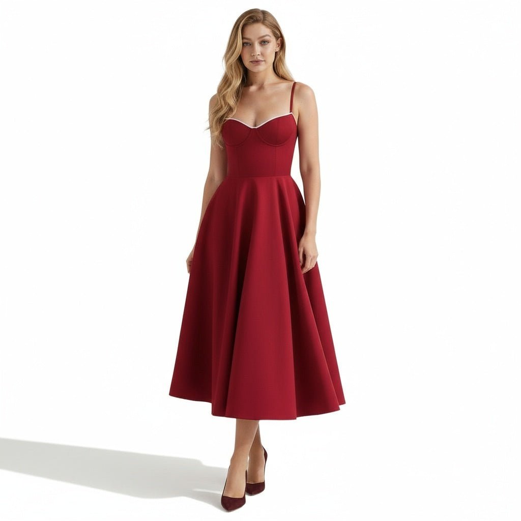 Ayet Women's Satin Bodycon Midi Dress | Fitted Silhouette | Evening, Wedding Guest & Smart Casual