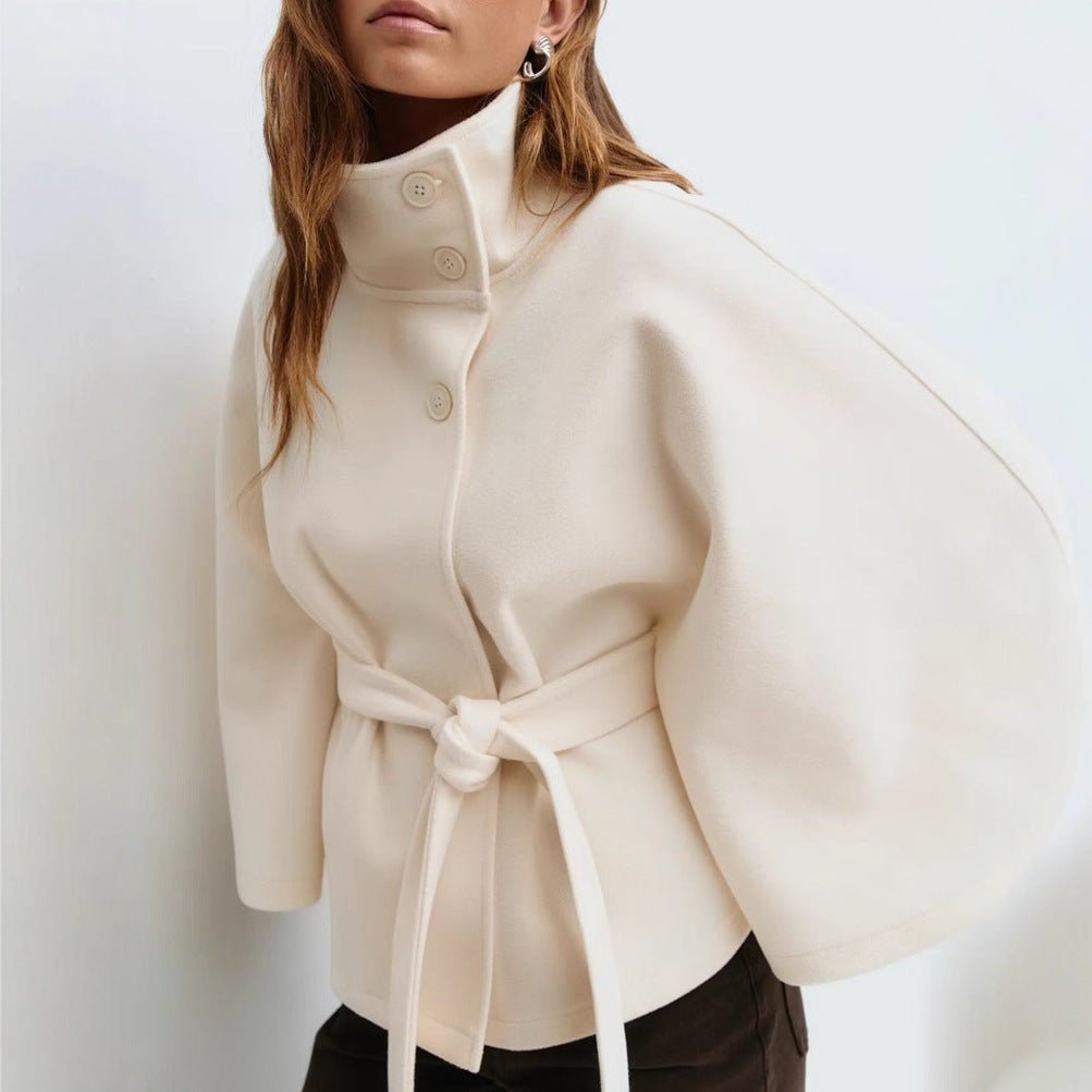 Jannah Women's White Wool Cashmere Jacket | Elegant Smart Casual Outerwear