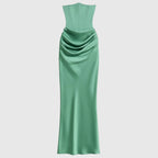 Sloane Women's Satin Bodycon Maxi Dress | Fitted Silhouette | Evening & Smart Casual